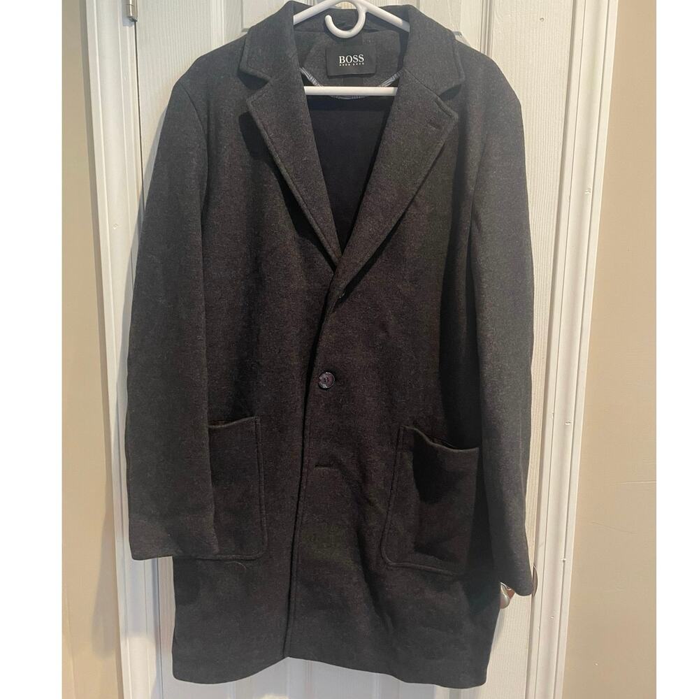HUGO BOSS Stretch Italian Jersey Relaxed Fitt Mens Dress Coat, C9